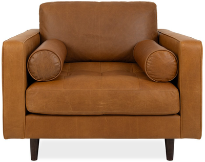 scott Charme Cigar Leather 1 Seater Armchair