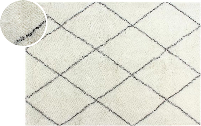 diamond Handwoven New Zealand Wool Large Rug - 160cm x 230cm