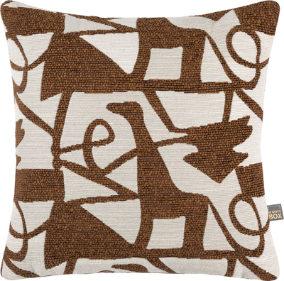 henri Cognac Fabric Cushion - 58cm X 58cm