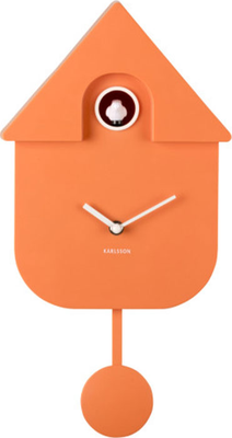 modern Cuckoo Wall Clock Orange