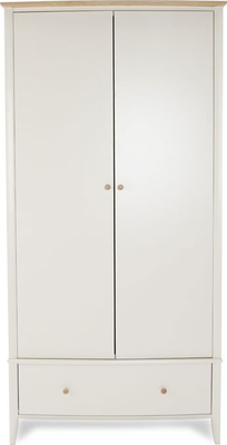whitby scandi Oak & Grey Double Wardrobe