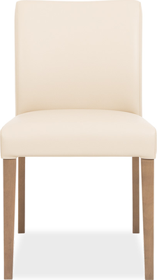 kristen Weathered Oak & Ivory Bonded Leather Dining Chair