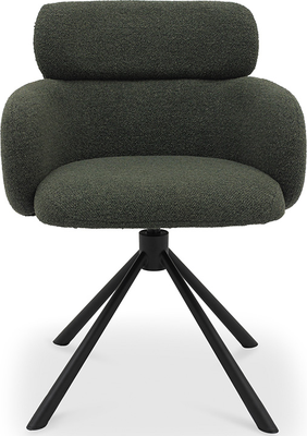 bruno Green Fabric Swivel Dining Chair