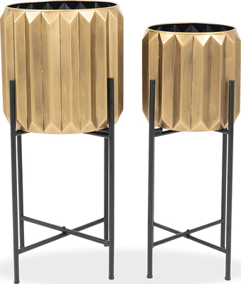 fern Set of 2 Bronze Plant Pots 33*33*66CM