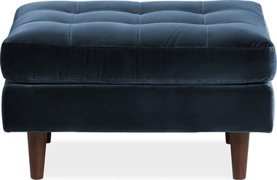 scott cotton Navy Small Footstool