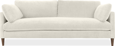 gemma Natural Velvet 3 Seater Sofa