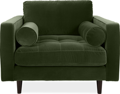 scott Cypress Velvet 1 Seater Armchair
