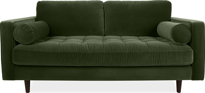 scott Cypress Velvet 2 Seater Sofa