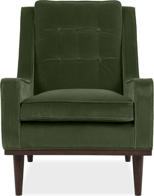 nina Cypress Green Velvet Armchair