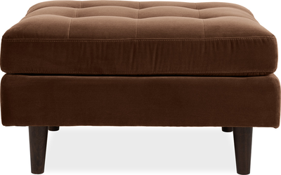 scott Chocolate Brown Velvet Small 76cm Footstool