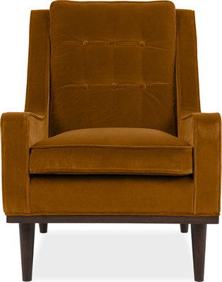 nina Cognac Velvet Armchair