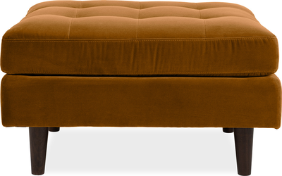 scott Cognac Velvet Velvet Small 75 cm Footstool