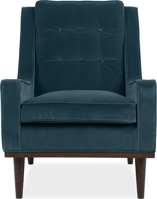nina Azure Blue Velvet Armchair