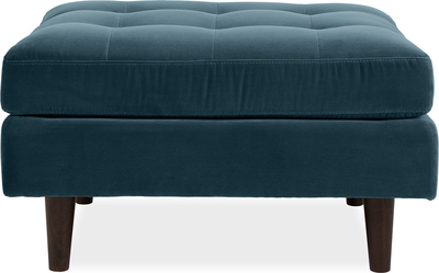 scott Azure Blue Velvet Small 76cm Footstool