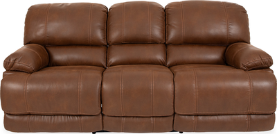 governor Tan Fabric 3 Seater Reclining Sofa