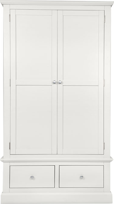 amelia White Wooden 2 Door Wardrobe