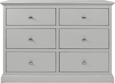amelia Grey Wooden 6 Drawer Dresser