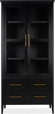 maison Black Oak Display Cabinet