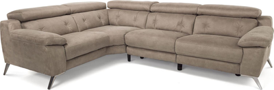dynamo Light Brown Fabric Power Reclining Corner Sofa (2.5R/1.5L)