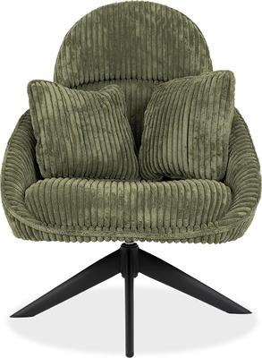 merry Green Fabric Swivel Chair