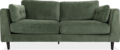charlie Alpine Green Fabric 3 Seater Sofa