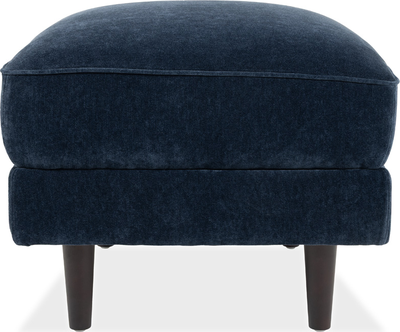 charlie Midnight Navy Fabric Footstool