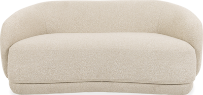 dove White Fabric Boucle 2 Seater Sofa