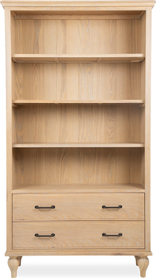 heritage Natural Oak Large Wooden Tall Bookcase