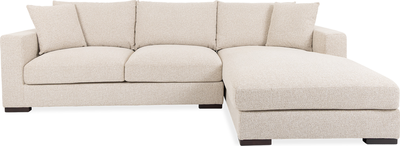 ava Beige Fabric Corner Group with Right Hand Facing Chaise