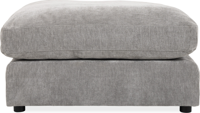 heather Medium Grey Fabric Footstool