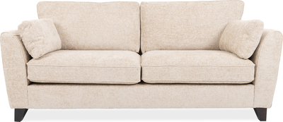 lucie Cream Fabric 3 Seater Sofa