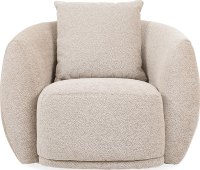 santorini Taupe Fabric Swivel Chair