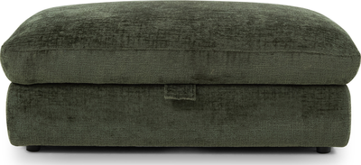 cuba Military Green Fabric Storage Footstool