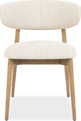 balham Cream Fabric & Dark Wood Chair