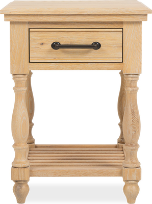 heritage White Oak 1 Drawer Bedside Locker