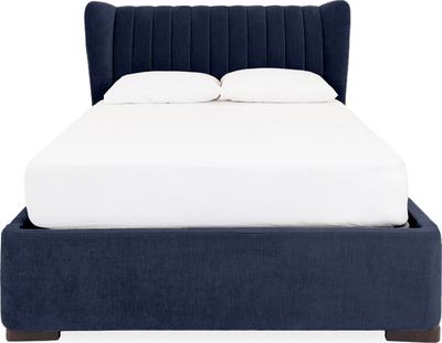 stella Navy 5ft Ottoman Storage Bedframe