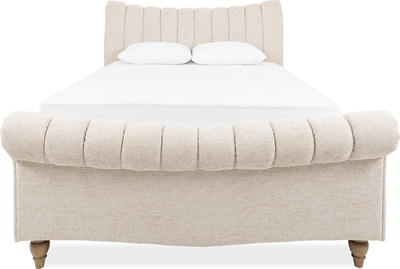 astoria Champagne Fabric 6ft Super King Sized Ottoman Bedframe