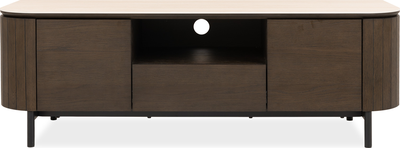 augusto Dark Brown & Ceramic Top Wooden TV Unit
