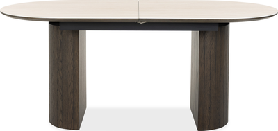 augusto Dark Brown & Ceramic Top Wooden Extending Dining Table 1.8m to 2.2M