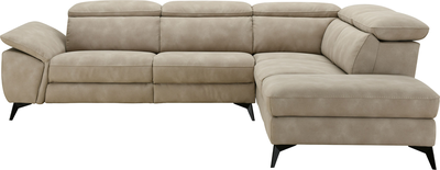 haven Beige Fabric 2.5R/1.5L Power Reclining Corner Group