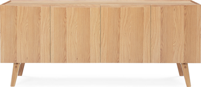 molino Natural Oak Wooden 4 Door Sideboard 1.8m