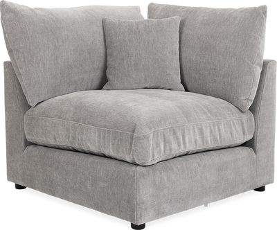 heather Medium Grey Fabric Corner Piece