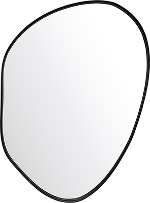 luna Organic Black Irregular Shape Mirror - 76cm x 99cm