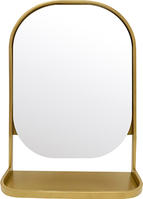 mira Gold Shelf Wall Mirror - 40cm x 70cm